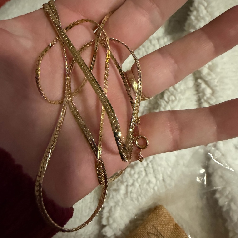 Gold plated Women's Chain Necklace - Elegant Everyday Layering